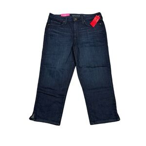 Spanx Slim-X Casual Capri Jeans Women's Size‎ 29 Blue Pull On Stretch High Rise